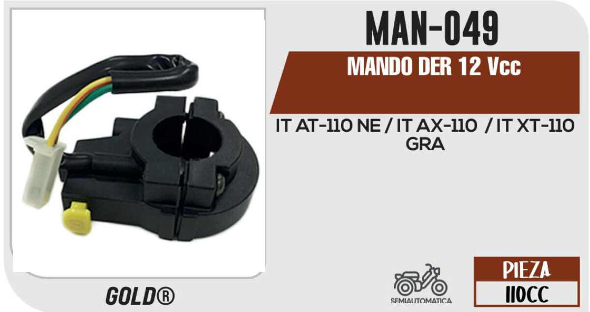 MANDO DERECHO 12Vcc
