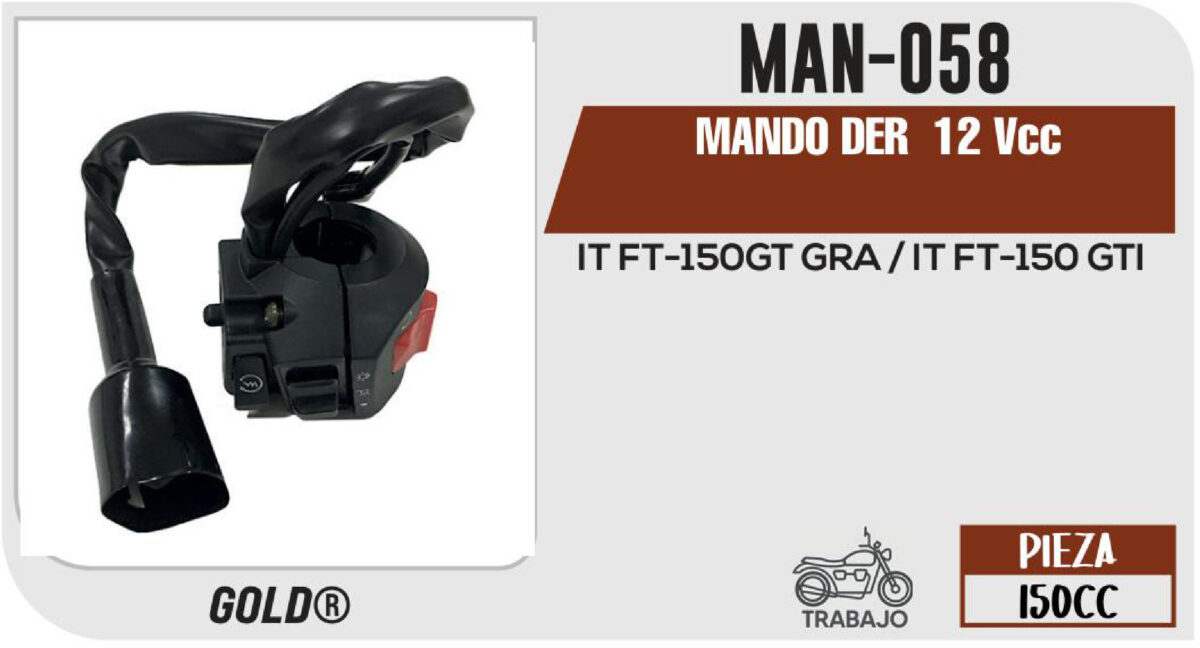 MANDO DERECHO 12Vcc