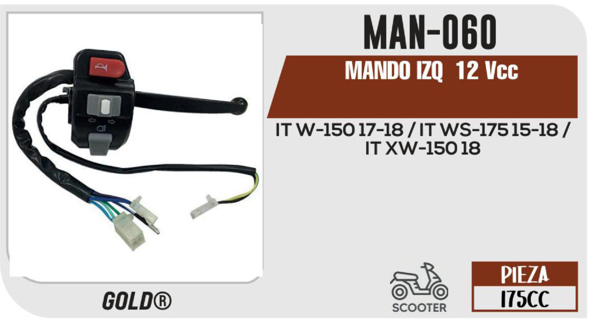MANDO IZQUIERDO 12Vcc