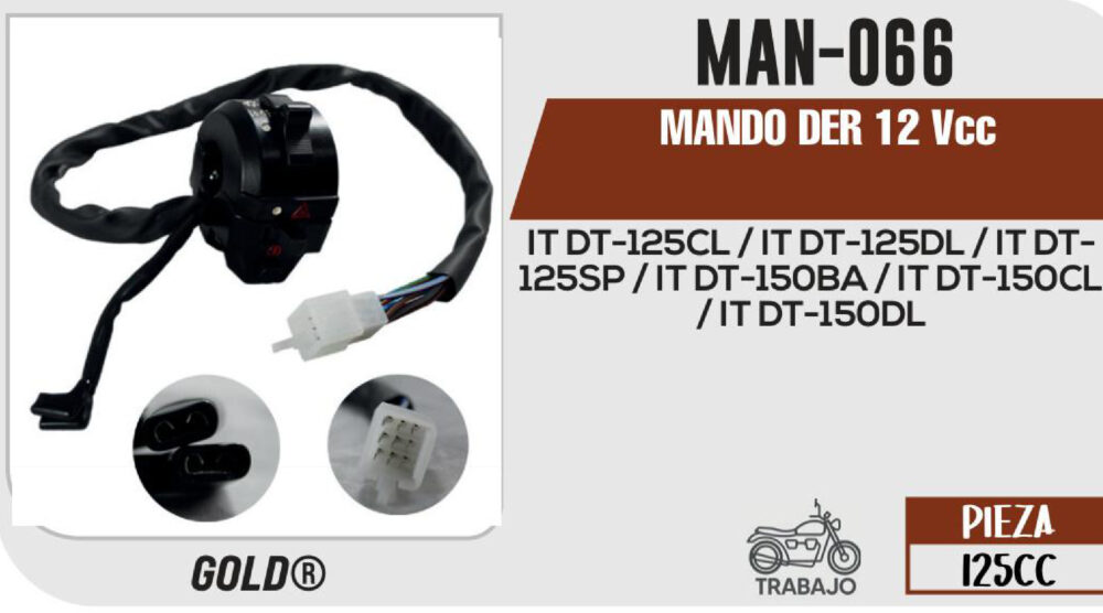 MANDO DERECHO 12Vcc