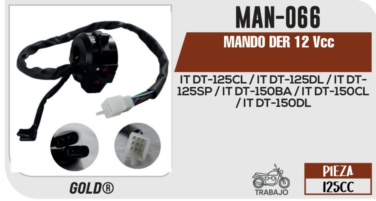 MANDO DERECHO 12Vcc