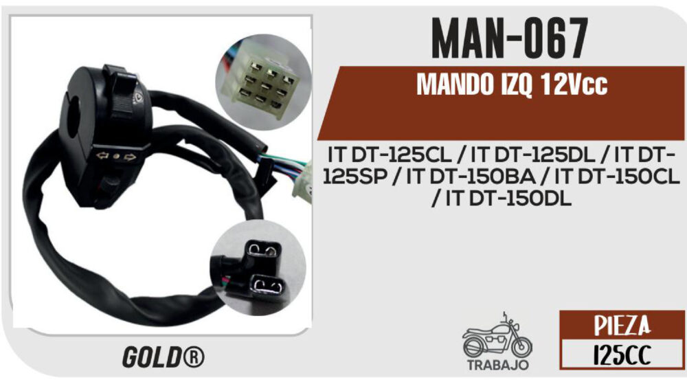 MANDO IZQUIERDO 12Vcc