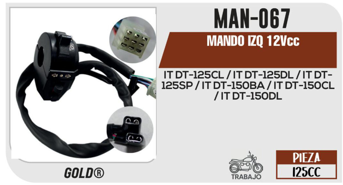 MANDO IZQUIERDO 12Vcc