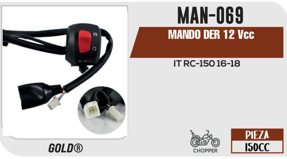 MANDO DERECHO 12Vcc