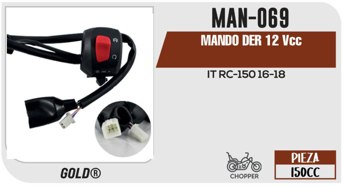 MANDO DERECHO 12Vcc
