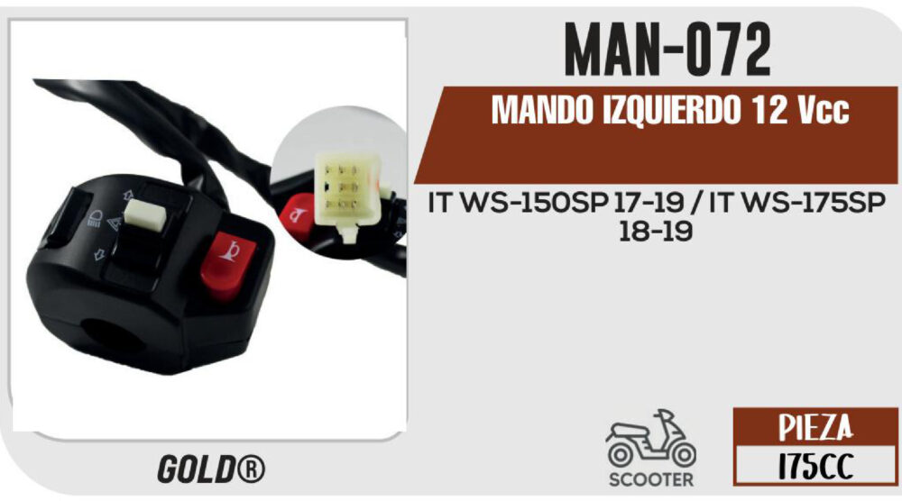 MANDO IZQUIERDO 12Vcc