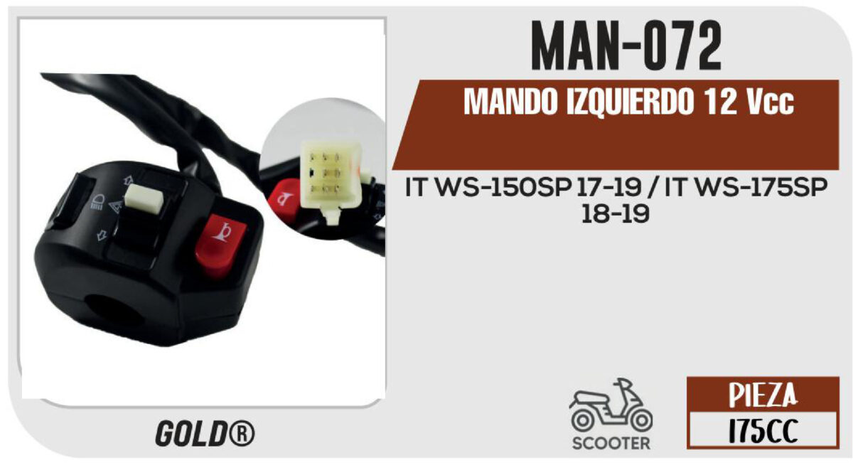 MANDO IZQUIERDO 12Vcc