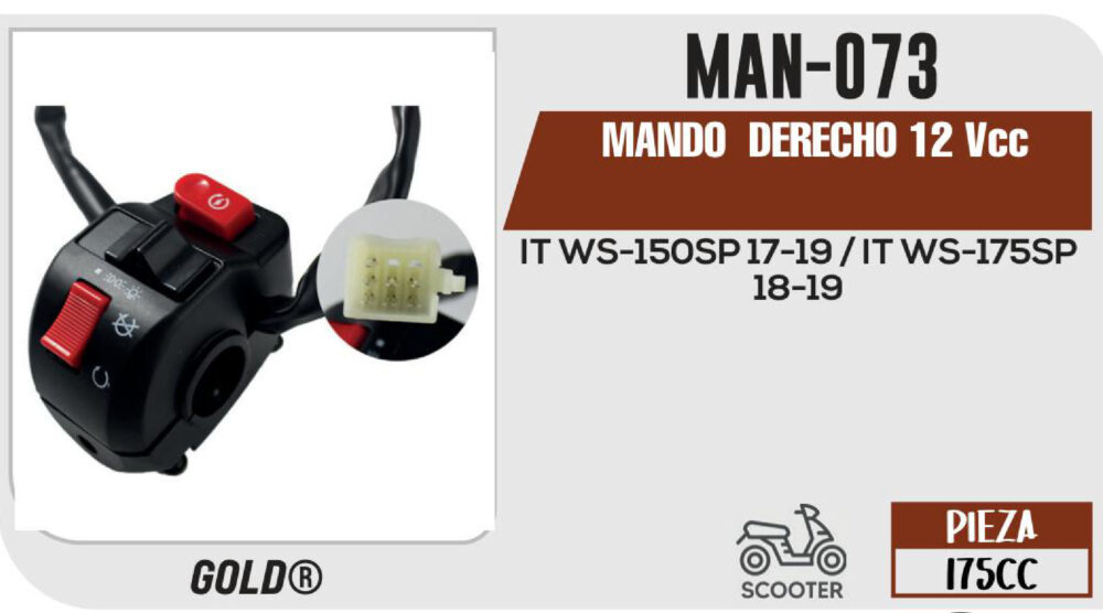 MANDO DERECHO 12Vcc