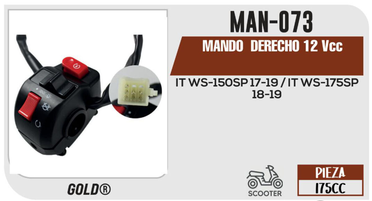 MANDO DERECHO 12Vcc