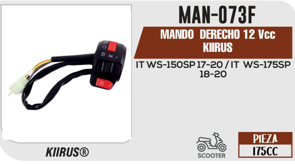 MANDO DERECHO 12Vcc KIIRUS