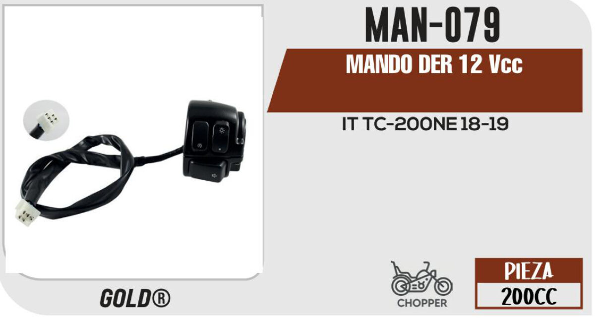 MANDO DERECHO 12Vcc