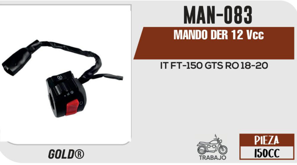 MANDO DERECHO 12Vcc