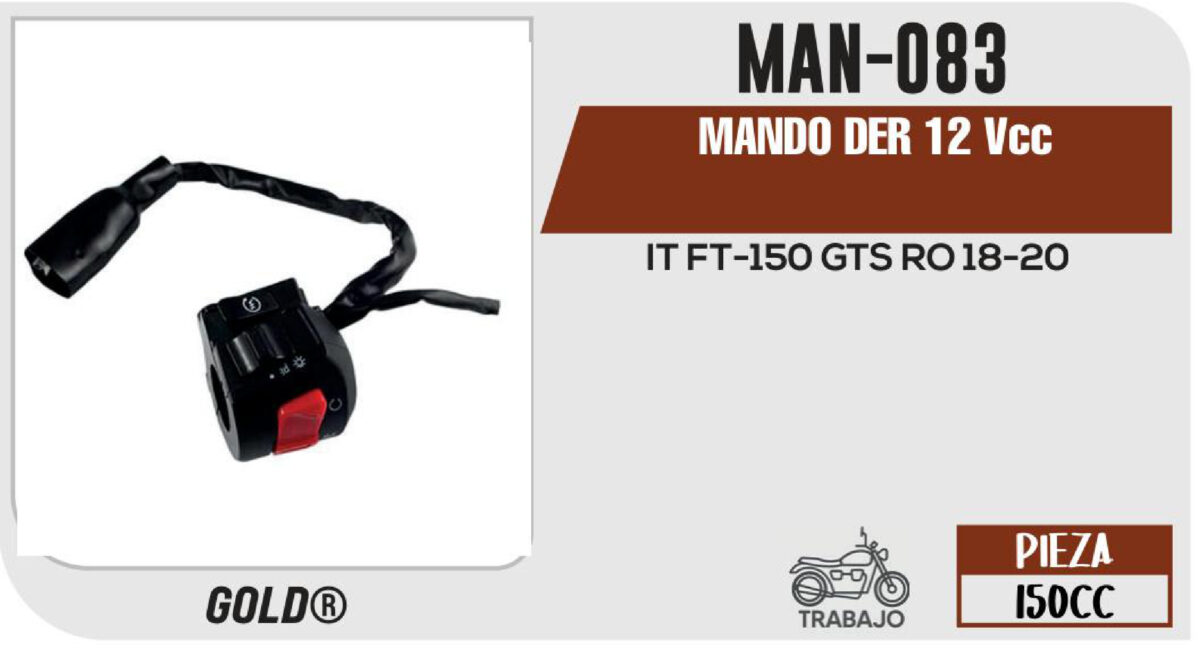 MANDO DERECHO 12Vcc