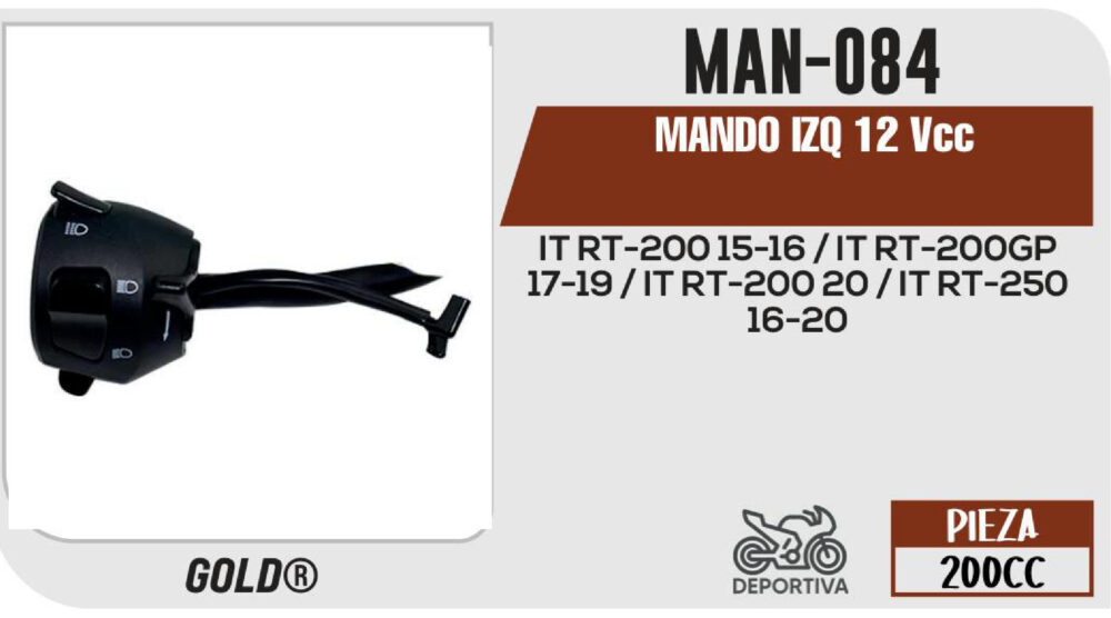 MANDO IZQUIERDO 12Vcc