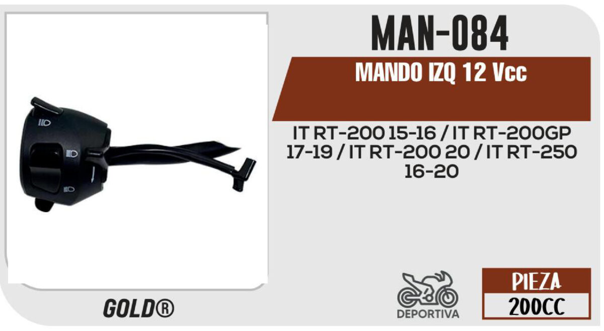 MANDO IZQUIERDO 12Vcc