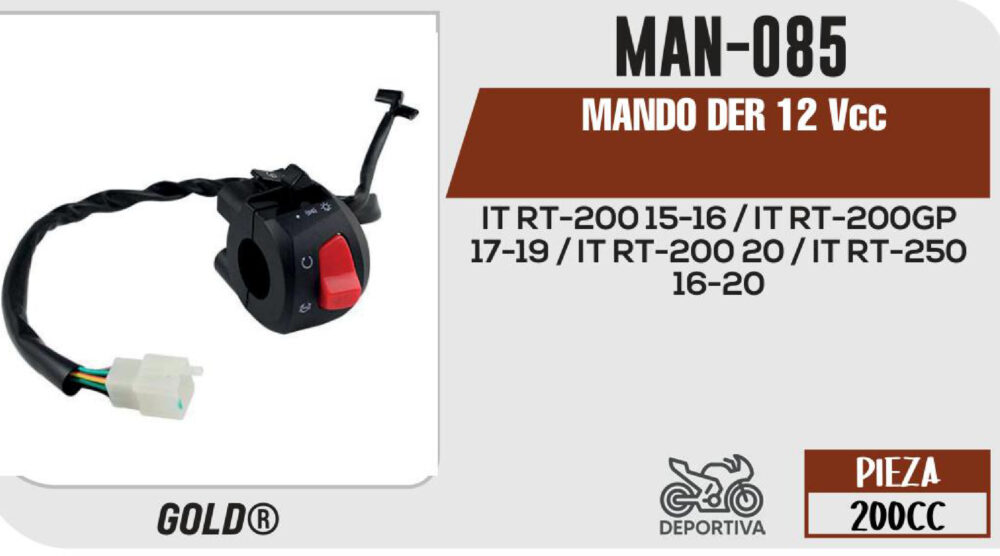 MANDO DERECHO 12Vcc