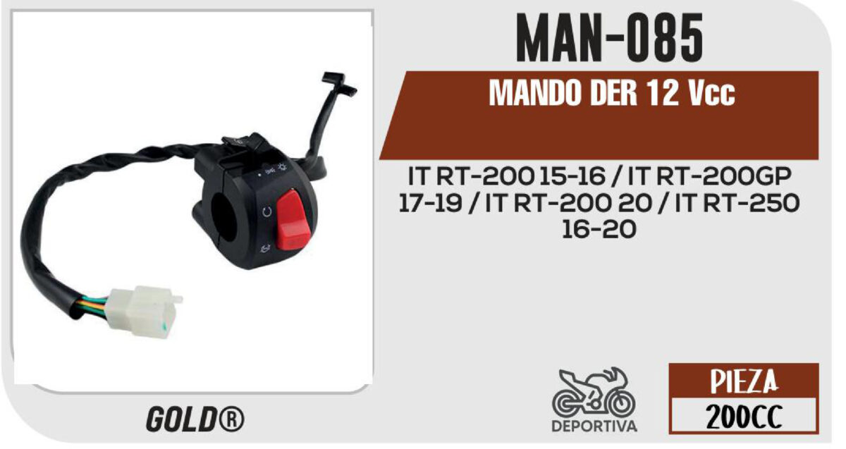 MANDO DERECHO 12Vcc
