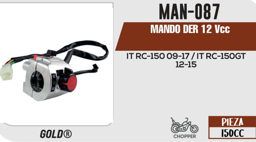 MANDO DERECHO 12Vcc