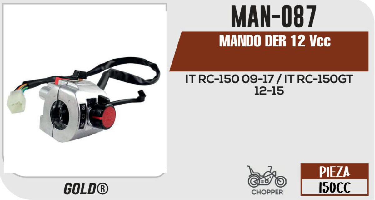 MANDO DERECHO 12Vcc