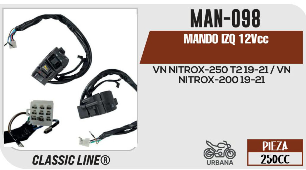 MANDO IZQ 12Vcc NEGRO