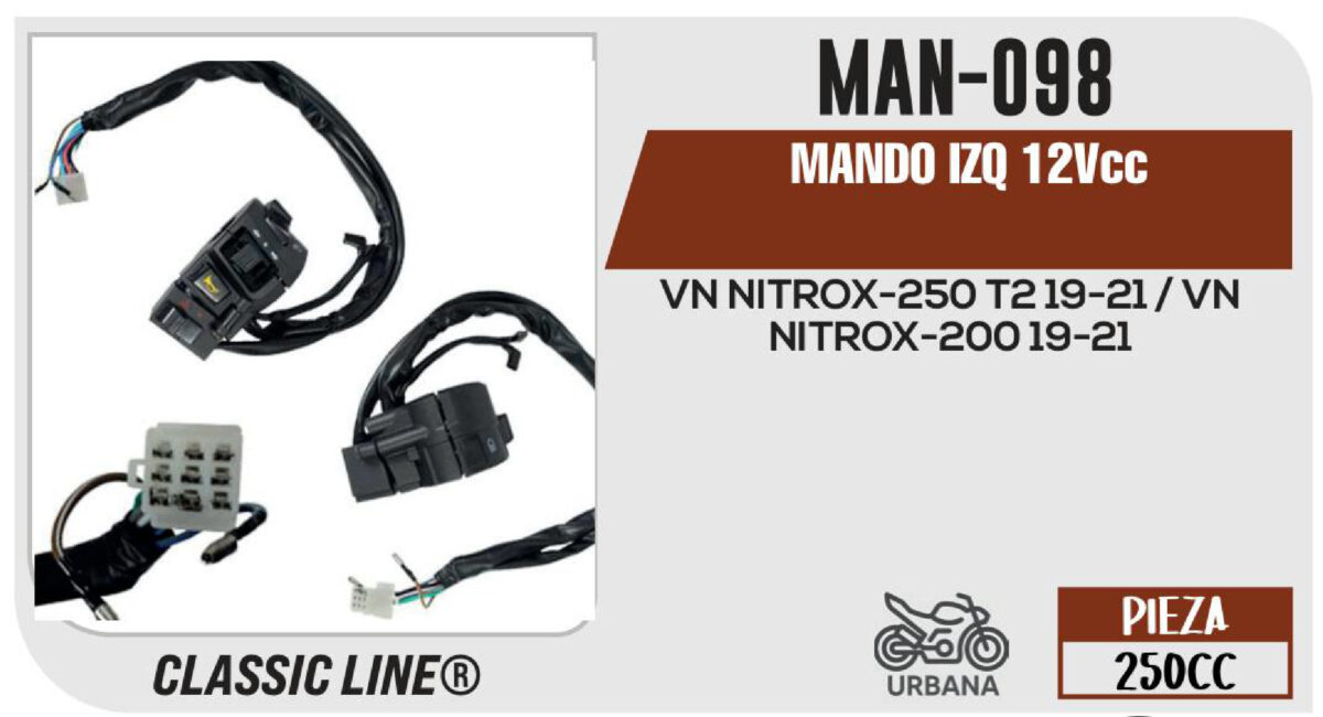 MANDO IZQ 12Vcc NEGRO