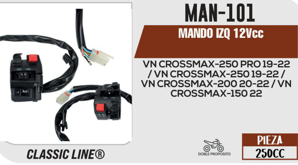 MANDO IZQ 12Vcc NEGRO