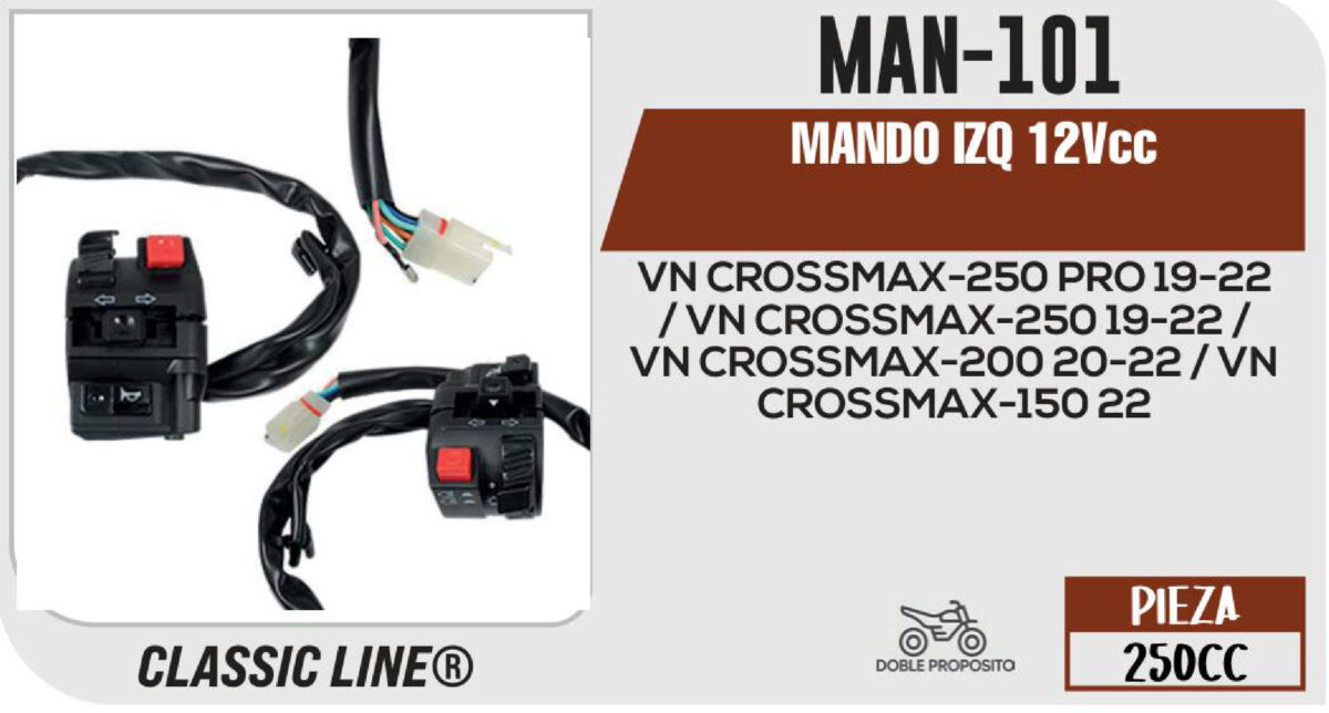 MANDO IZQ 12Vcc NEGRO