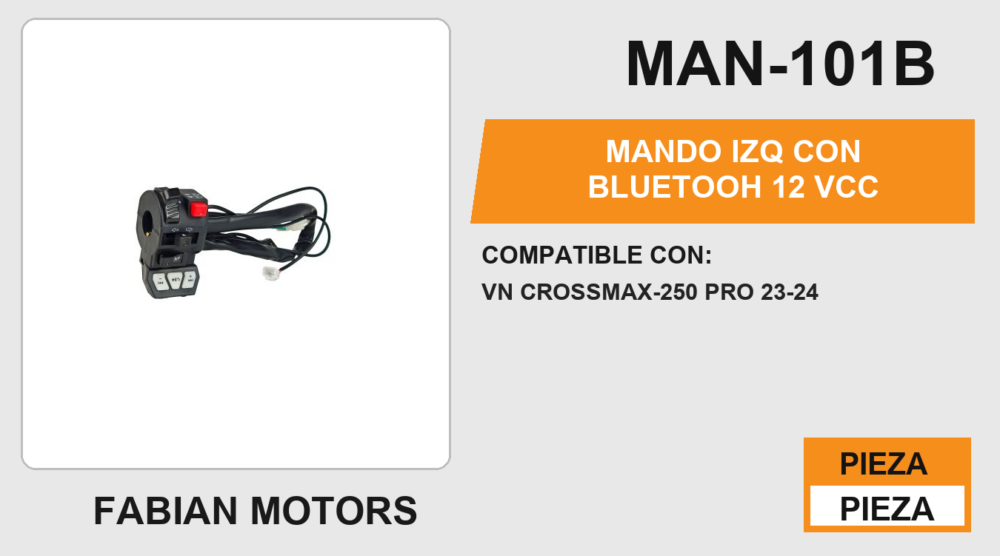 MANDO IZQ CON BLUETOOH 12Vcc