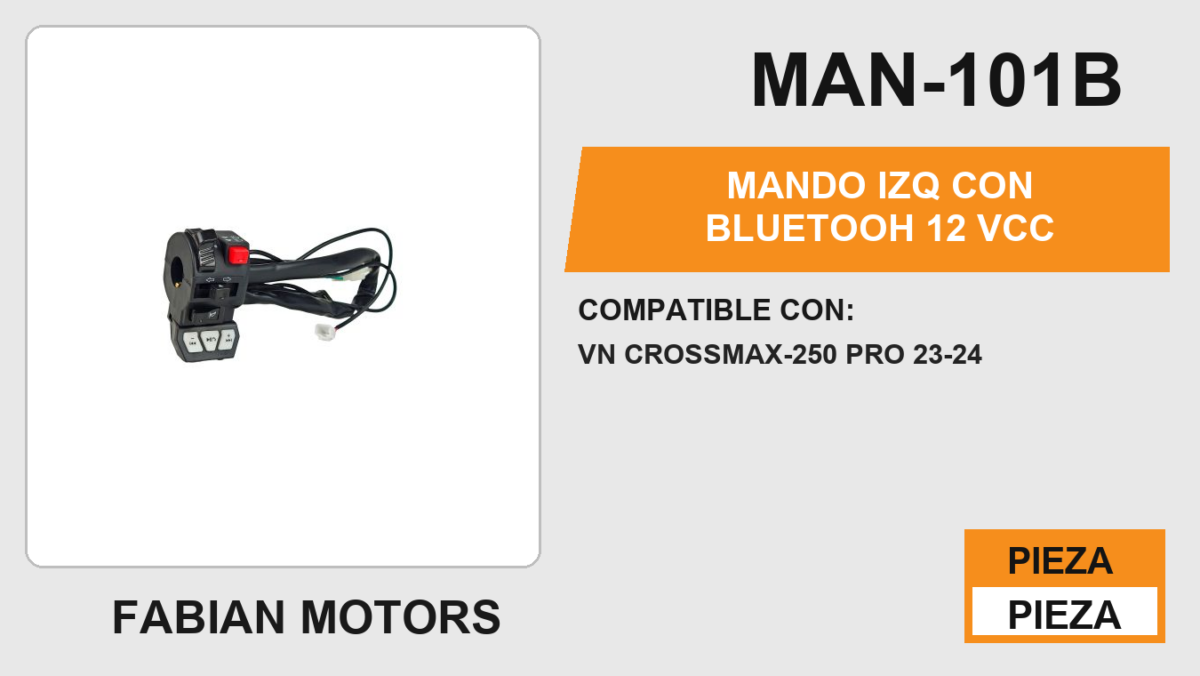 MANDO IZQ CON BLUETOOH 12Vcc