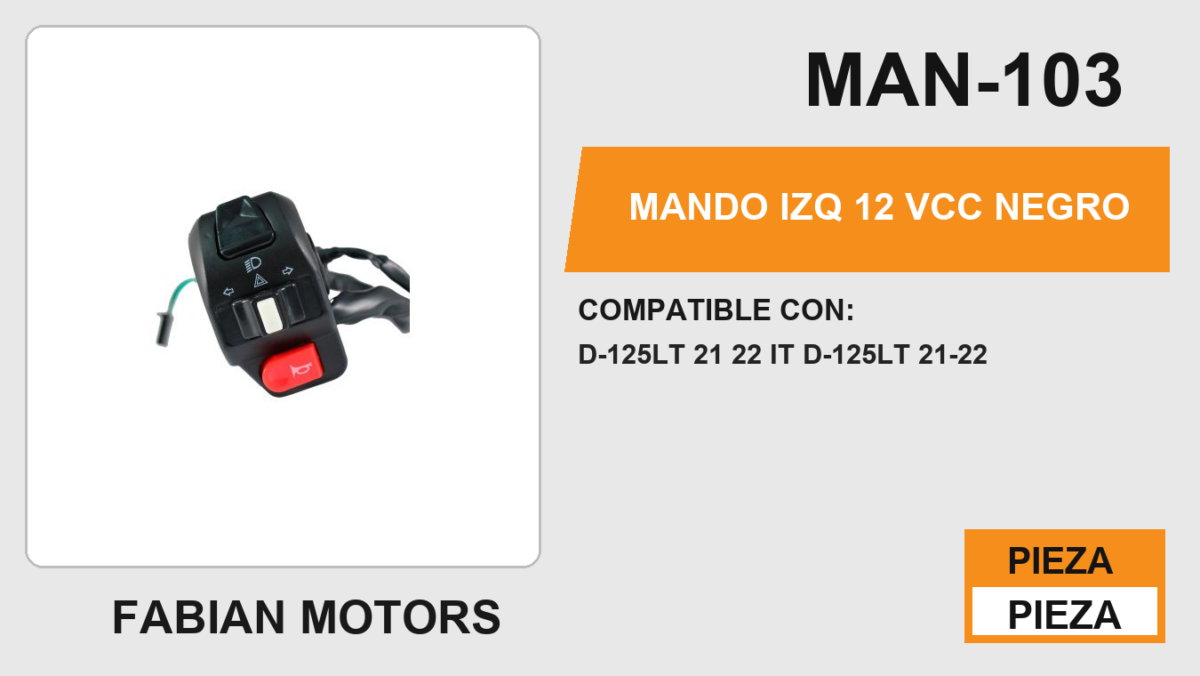 MANDO IZQ 12Vcc NEGRO