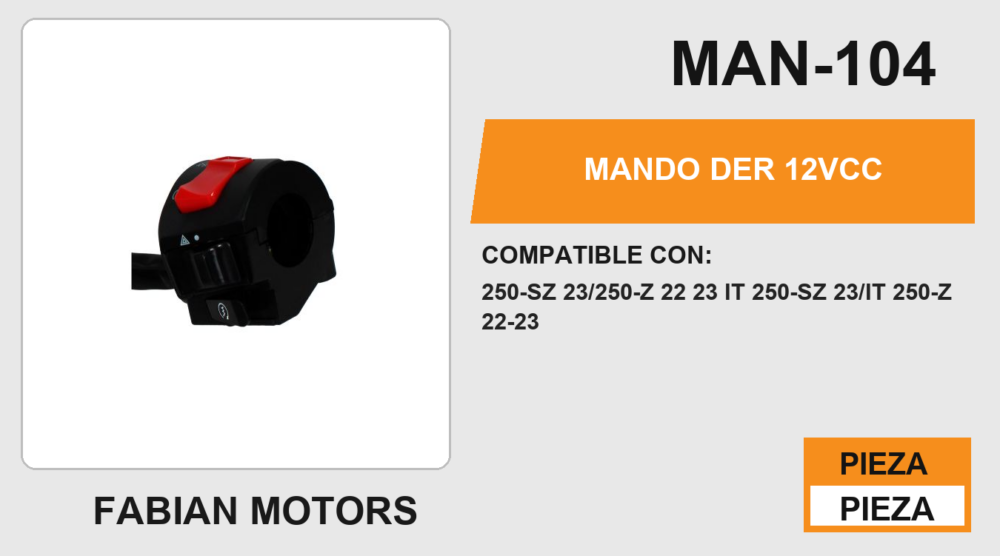 MANDO DER 12Vcc