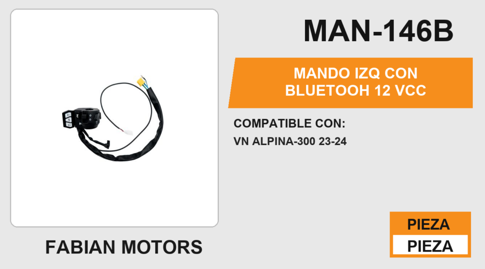 MANDO IZQ CON BLUETOOH 12Vcc