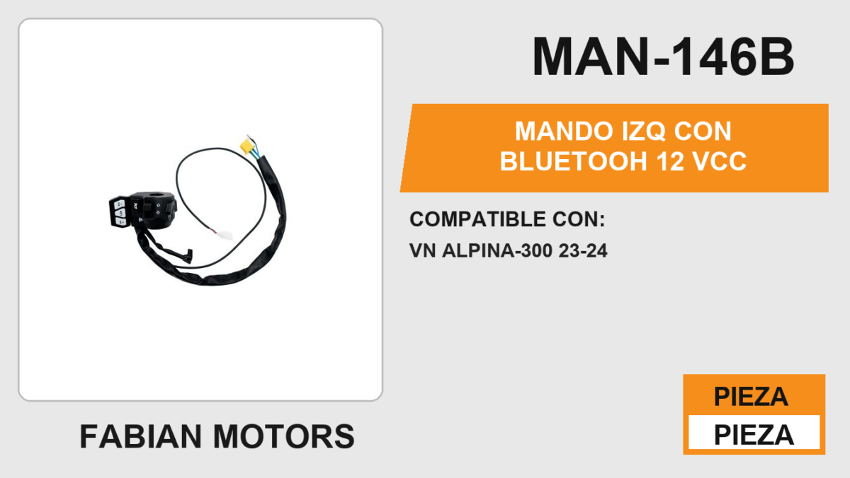 MANDO IZQ CON BLUETOOH 12Vcc