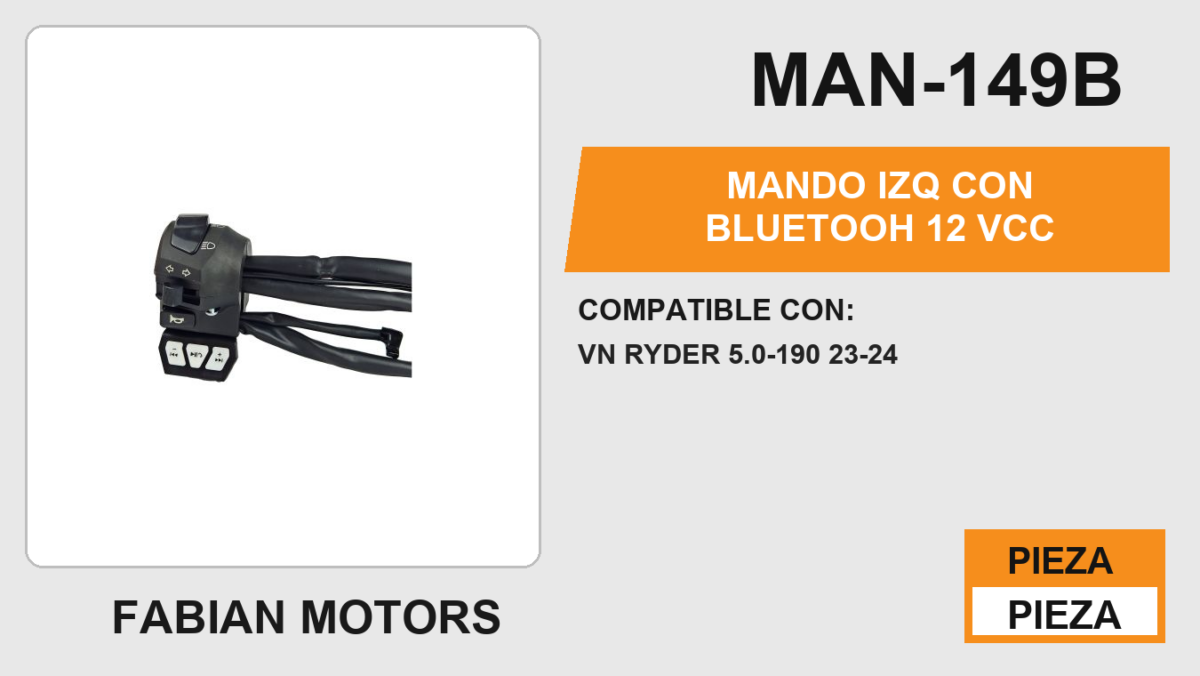 MANDO IZQ CON BLUETOOH 12Vcc