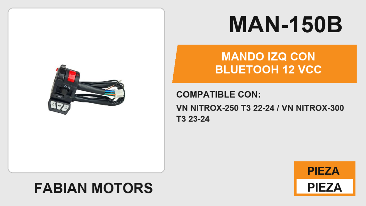 MANDO IZQ CON BLUETOOH 12Vcc