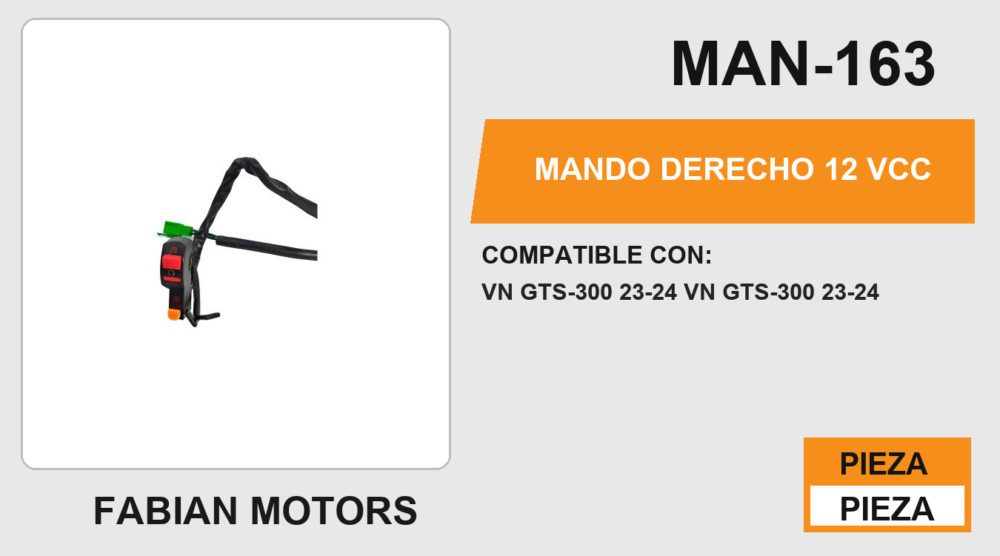 MANDO DERECHO 12Vcc