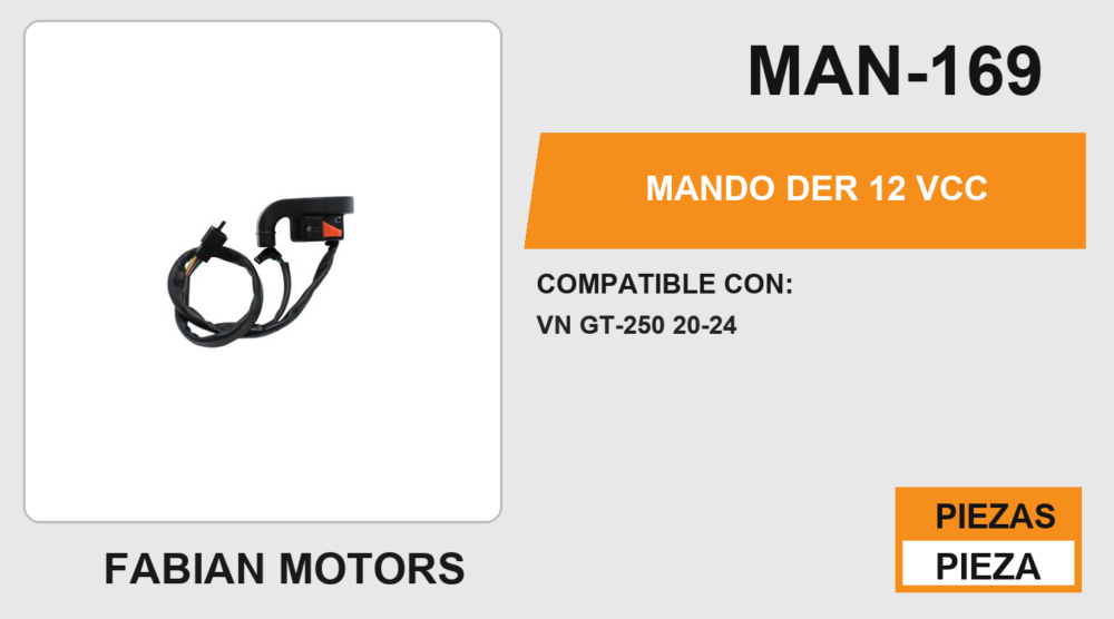 MANDO DER  12 Vcc