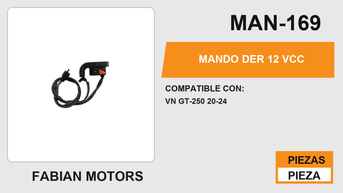 MANDO DER  12 Vcc