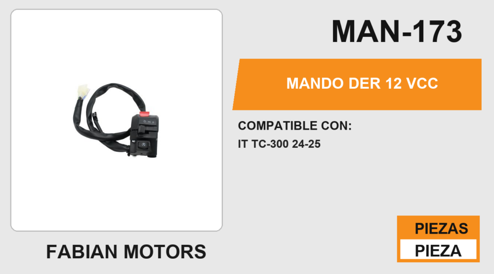MANDO DER  12 Vcc