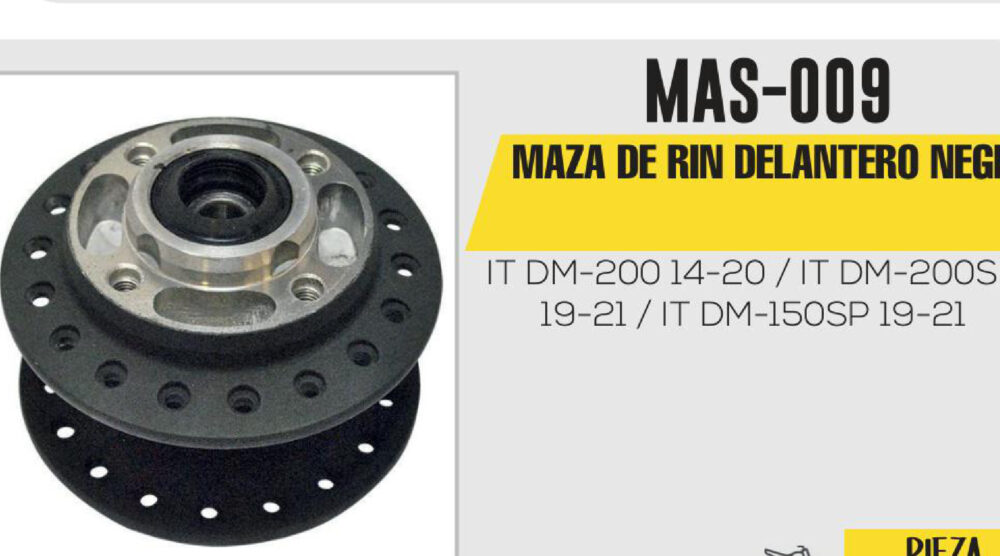 MAZA DE RIN DELANTERO NEGRA