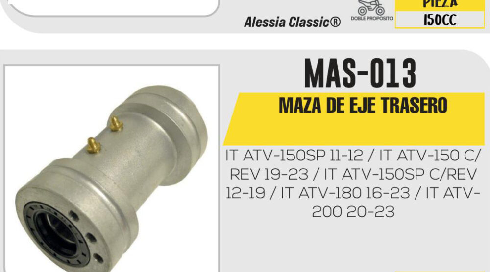 MAZA DE EJE TRASERO
