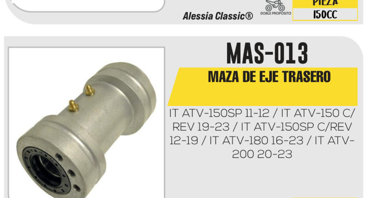 MAZA DE EJE TRASERO