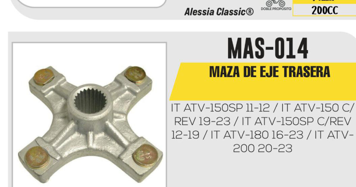 MAZA DE EJE TRASERO