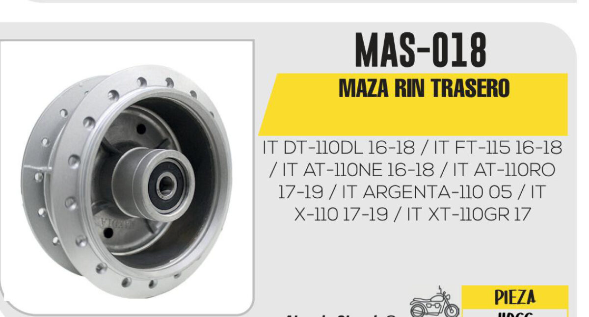 MAZA DE RIN TRASERO