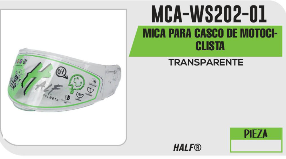 MICA PARA CASCO DE MOTOCICLISTA