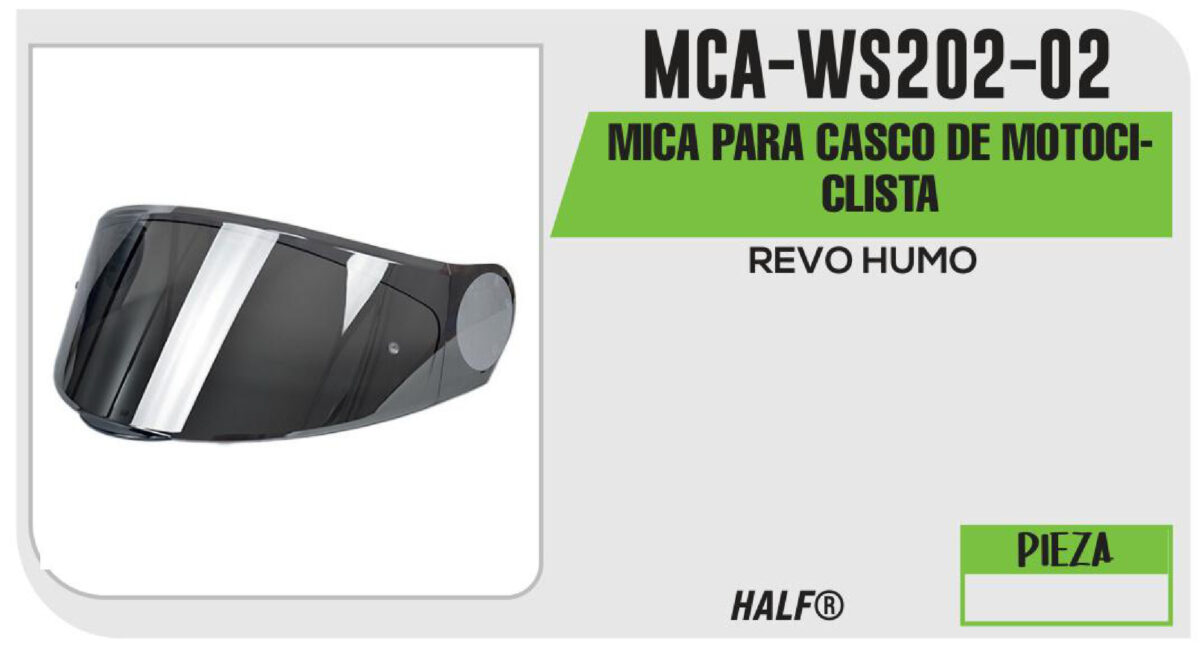MICA PARA CASCO DE MOTOCICLISTA
