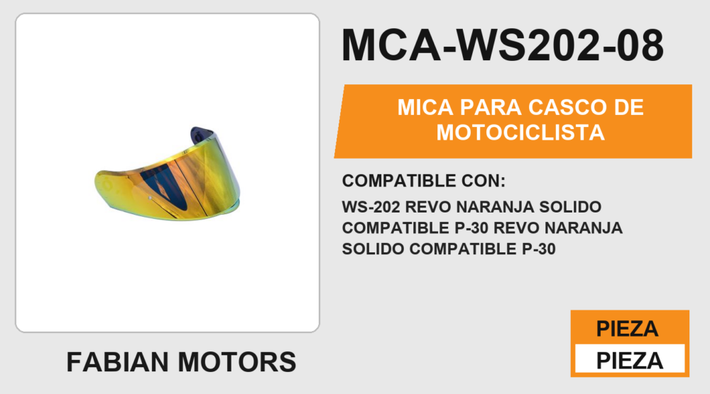 MICA PARA CASCO DE MOTOCICLISTA