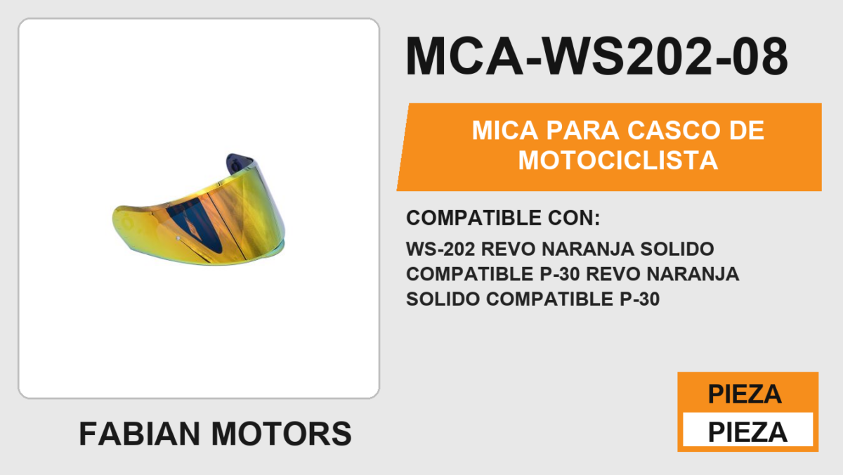MICA PARA CASCO DE MOTOCICLISTA