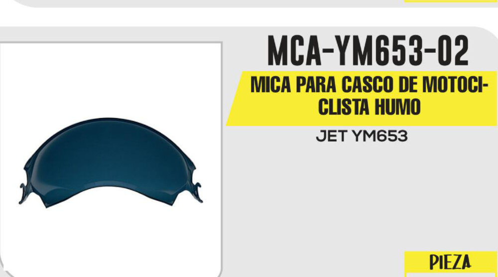 MICA PARA CASCO DE MOTOCICLISTA HUMO