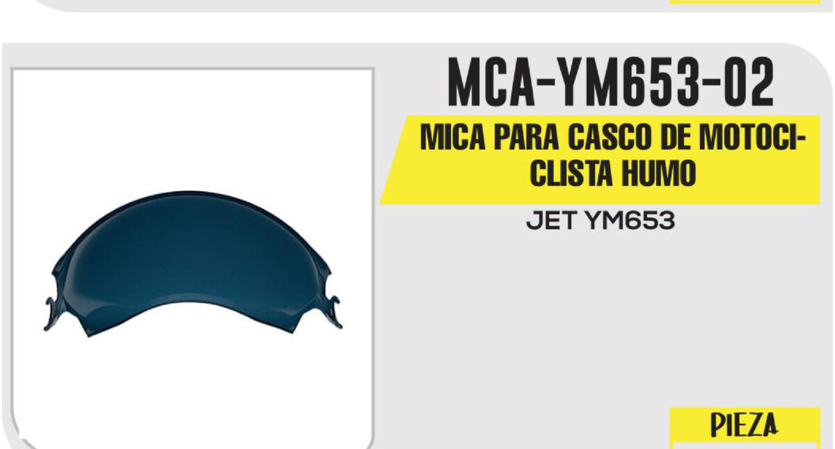 MICA PARA CASCO DE MOTOCICLISTA HUMO